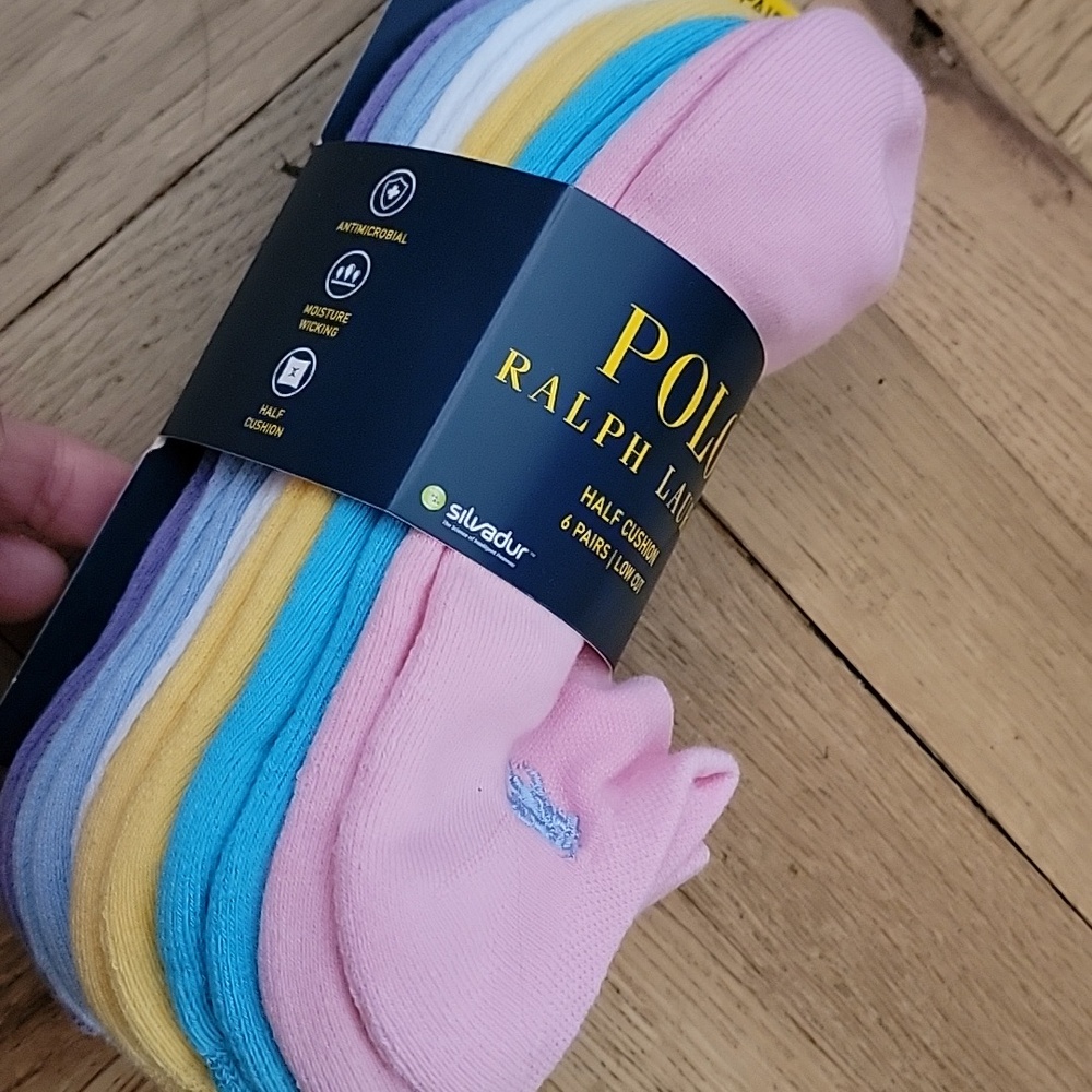 Polo Ralph Lauren Low-Cut Athletic Socks — 6 Pairs